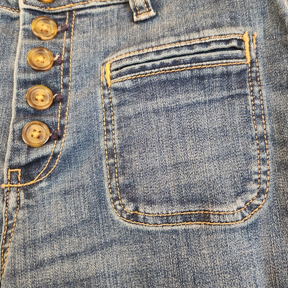 Anthropologie Pilcro And The Letterpress Button Fly High Rise Slim Jean Size 26 - Picture 5 of 14